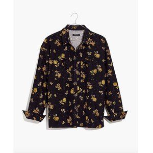 Madewell Corduroy Floral Button Down Shirt